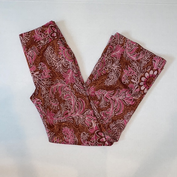 Maeve By Anthropologie Maria Jacquard Paisley Rose Flare Pants - Picture 9 of 9